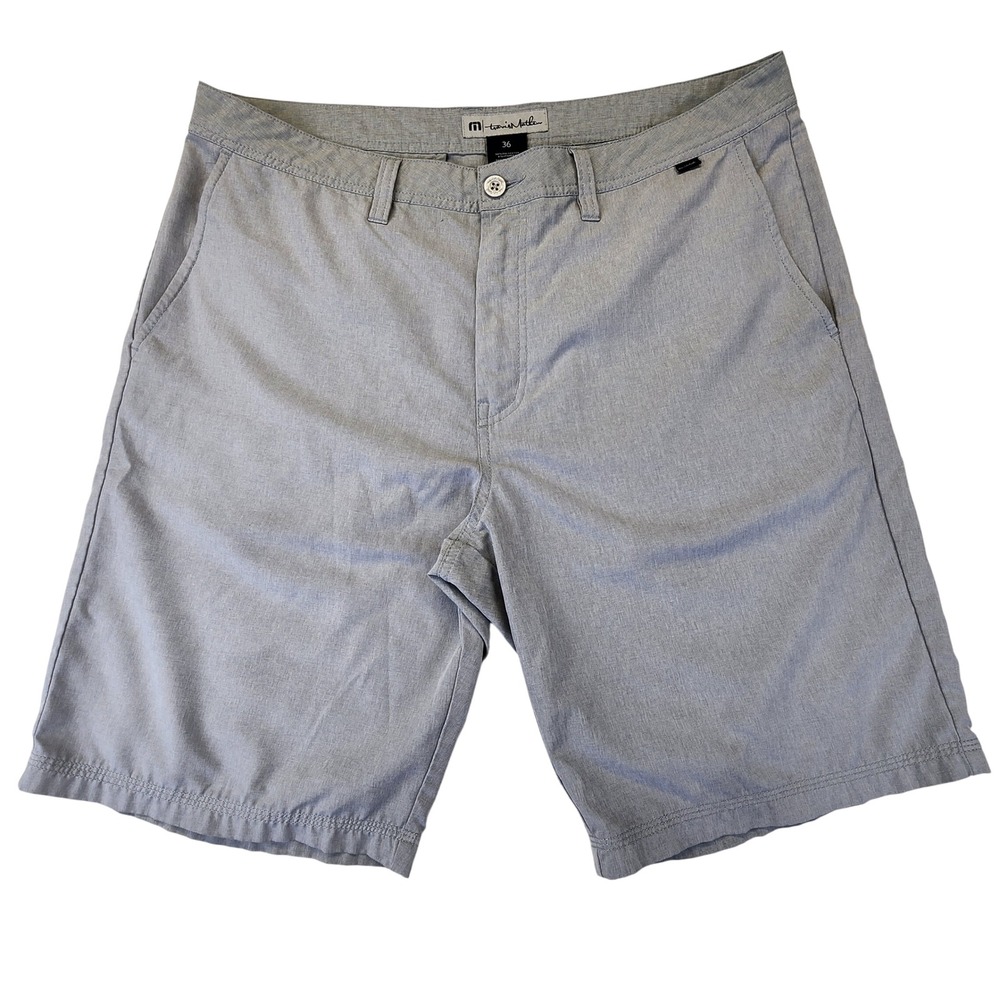 Travis Mathew Beck Shorts Mens 36 Grey Golf Performance Stretch Flat Front